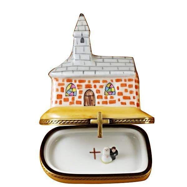Church limoges box Porcelain Limoges Religion wedding French Trinket Box