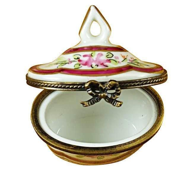 Red Crown Top limoges box Porcelain Limoges French Trinket Box