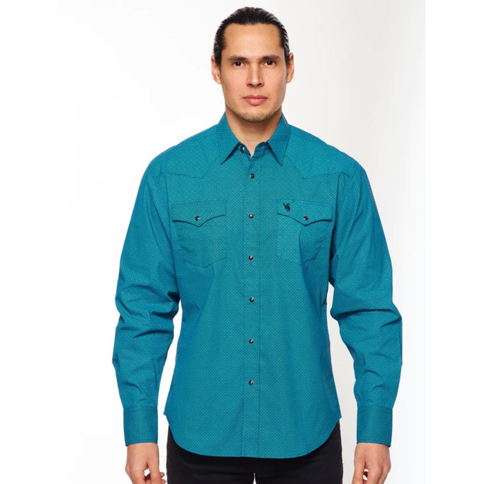 Rodeo Men's Western Print Long Sleeve