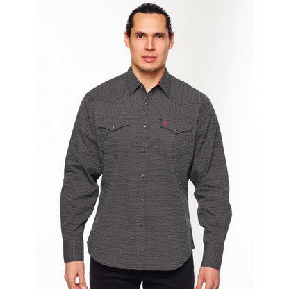 Rodeo Men's Western Print Long Sleeve