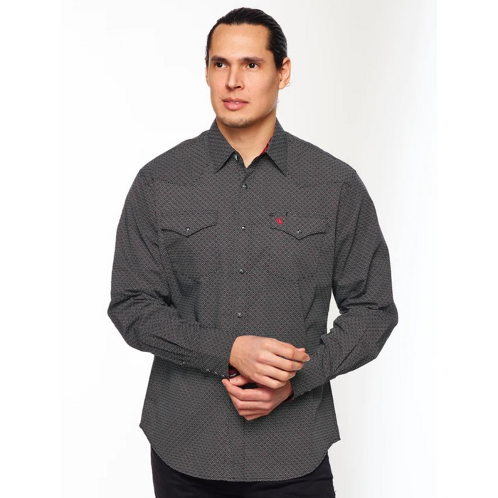 Rodeo Men's Western Print Long Sleeve