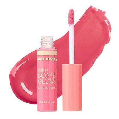 Ruby Kisses Butter Bomb Gloss Non-Sticky Lip Gloss 0.26oz/ 7.8ml - ikatehouse