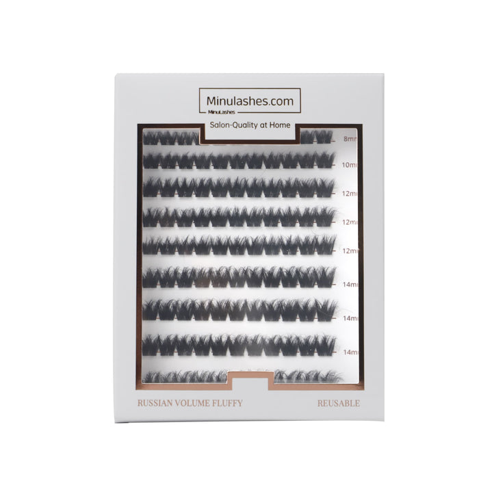 Russian Volume Fluffy Cluster Lashes – Premium DIY Lash Extensions