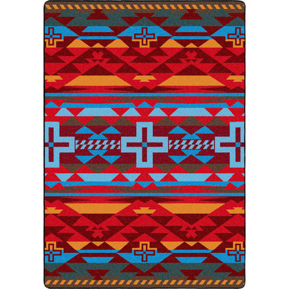 Image of an area rug, Rustic Cross - Sunset