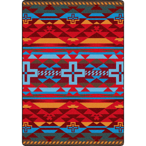 Image of an area rug, Rustic Cross - Sunset