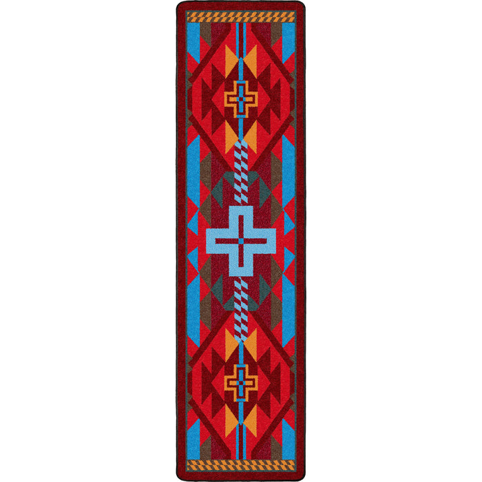 Image of an area rug, Rustic Cross - Sunset