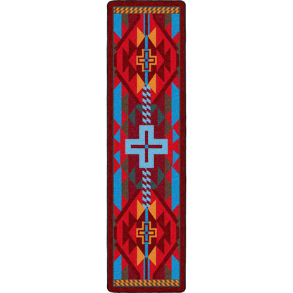 Image of an area rug, Rustic Cross - Sunset