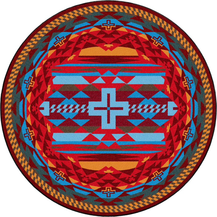 Image of an area rug, Rustic Cross - Sunset