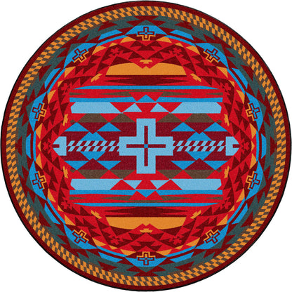 Image of an area rug, Rustic Cross - Sunset