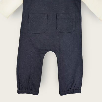 Safari Embroidered & Applique Overall Bodysuit Set (Organic Jersey)