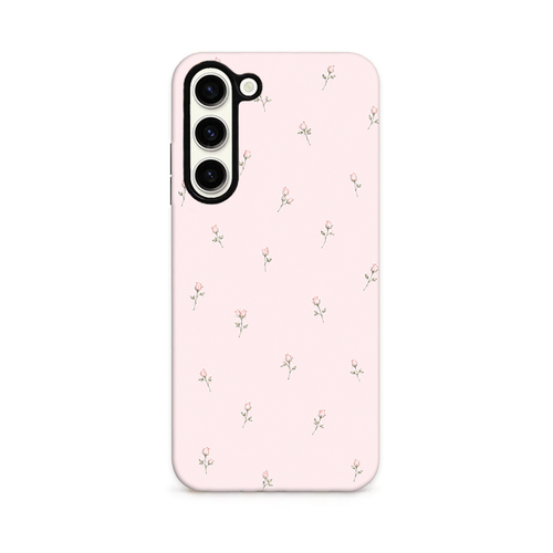 Pretty pink floral print.