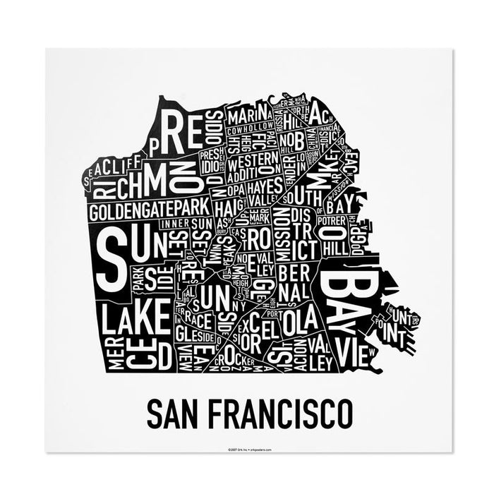 12.5" x 12.5" / Classic B&W Poster
