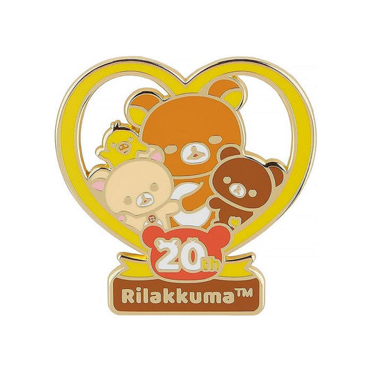 San-X Original 20th Anniversary Edition Rilakkuma Metal Pin