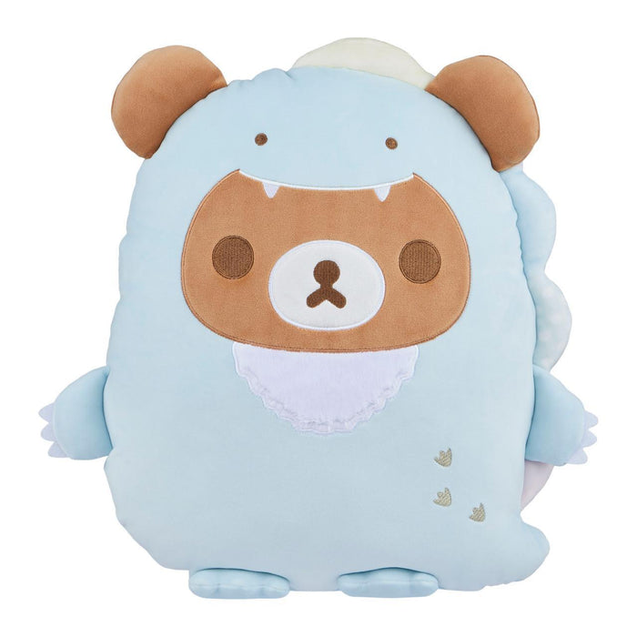 San-X Original Chairoikoguma Plays With Dino Flat Mochi Series Plush Pastel Blue