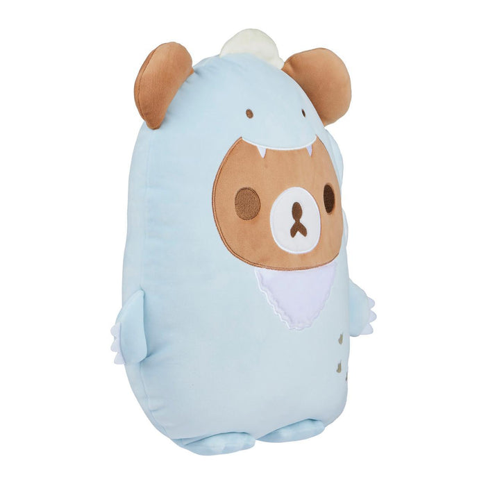 San-X Original Chairoikoguma Plays With Dino Flat Mochi Series Plush Pastel Blue