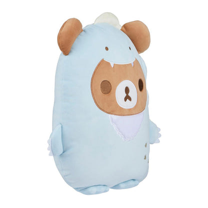 San-X Original Chairoikoguma Plays With Dino Flat Mochi Series Plush Pastel Blue