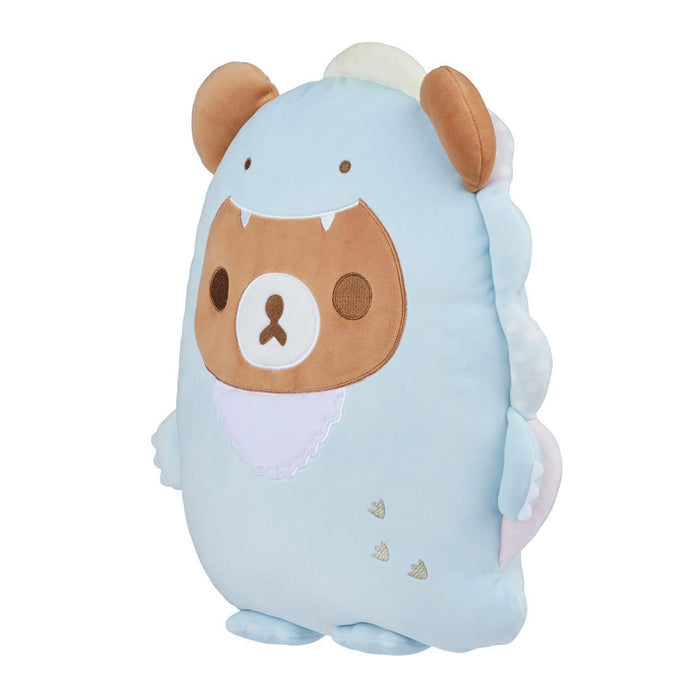 San-X Original Chairoikoguma Plays With Dino Flat Mochi Series Plush Pastel Blue