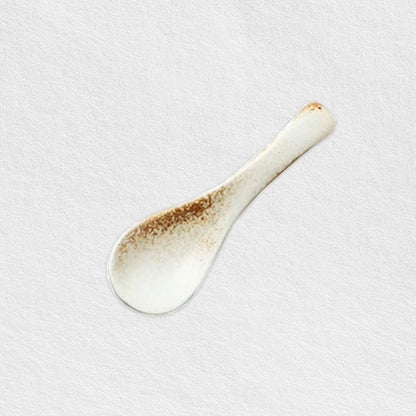Sand White Ceramics Spoon