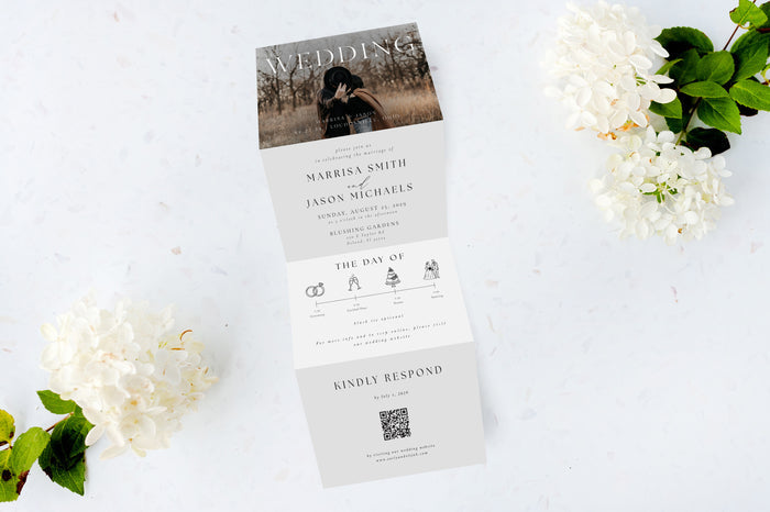 Save the Date | Headlines | Tri Fold Invitation