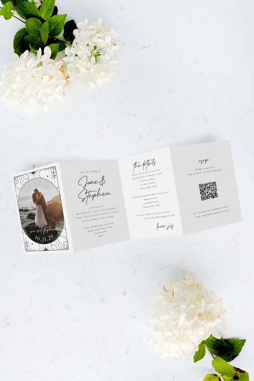 Save the Date | Tarot | Tri Fold Invitation