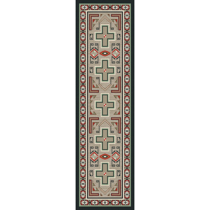 Image of an area rug, Saw Tooth - Raincloud