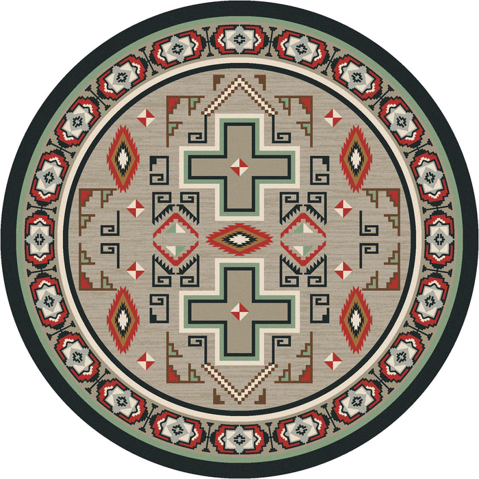 Image of an area rug, Saw Tooth - Raincloud