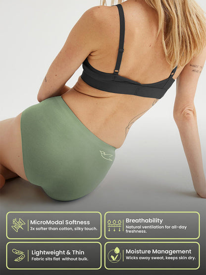 Seamless No Show Micro Modal Hipster panties pack of 2