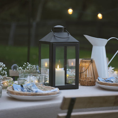 Seaton Large Lantern with TruGlow® Candle With Remote Control