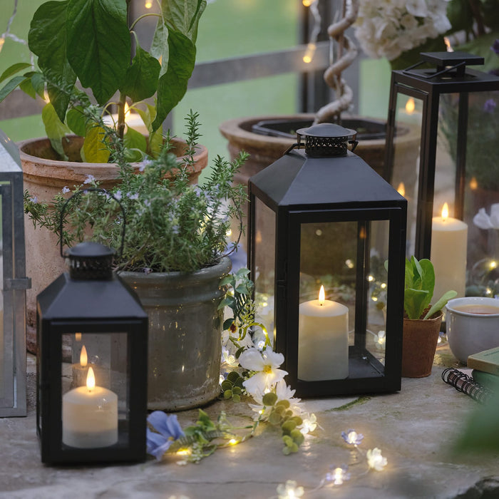 Seaton Large Lantern with TruGlow® Candle With Remote Control