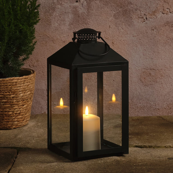 Seaton Large Lantern with TruGlow® Candle With Remote Control