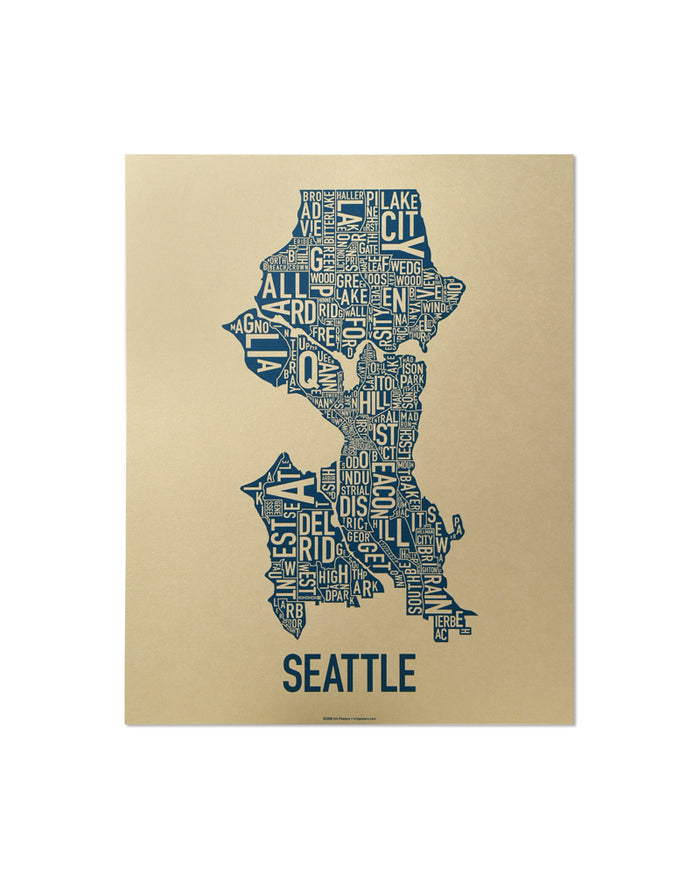 11" x 14" / Gold & Blue Print