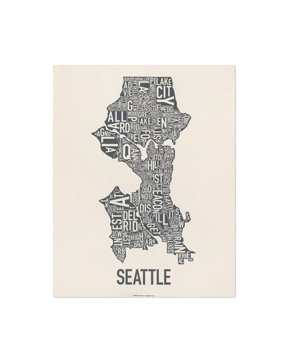 11" x 14" / Ivory & Grey Print