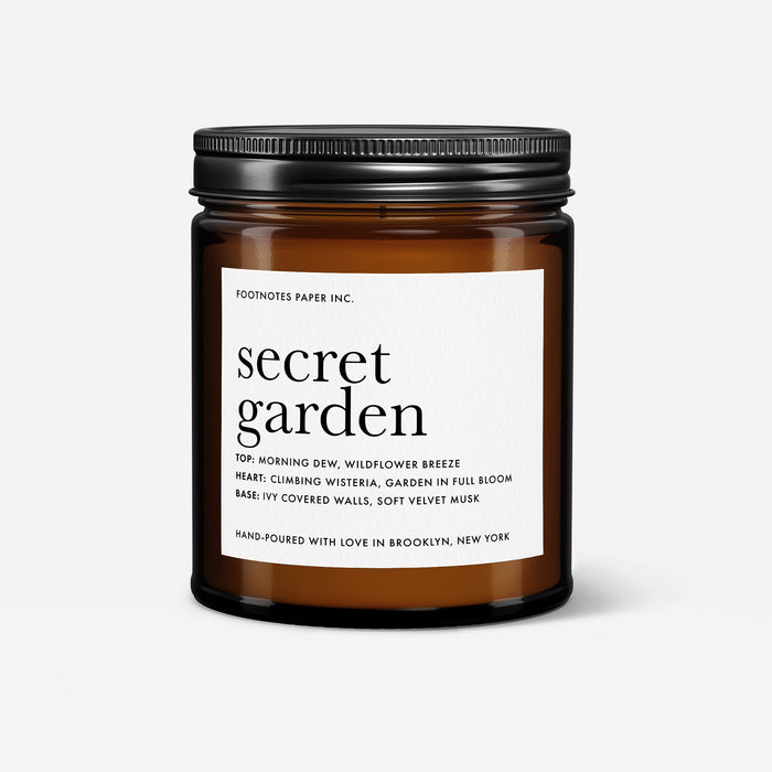 Secret Garden Soy Candle | Floral - Footnotes Paper