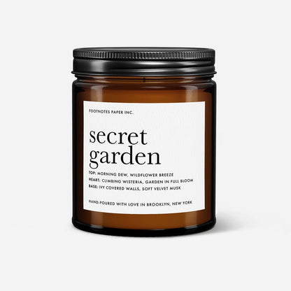 Secret Garden Soy Candle | Floral - Footnotes Paper