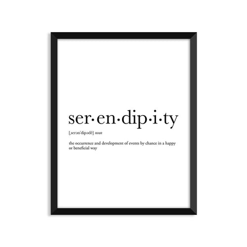 Serendipity Definition - Unframed Art Print Or Greeting Card