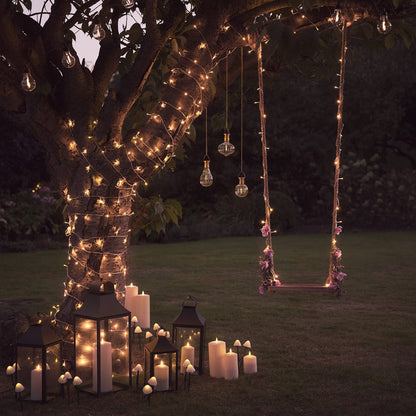 Set of 3 Warm White Hanging Solar Lights
