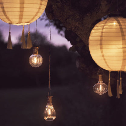 Set of 3 Warm White Hanging Solar Lights