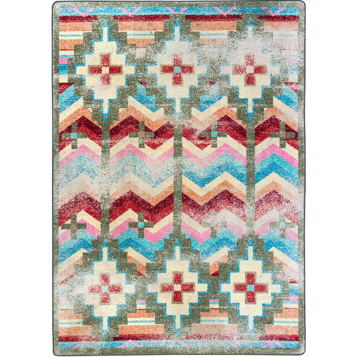 Image of an area rug, Shake Your Shawl - Distressed Bright