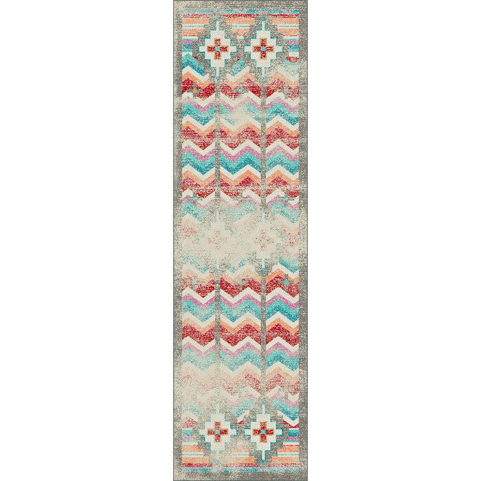 Image of an area rug, Shake Your Shawl - Distressed Bright