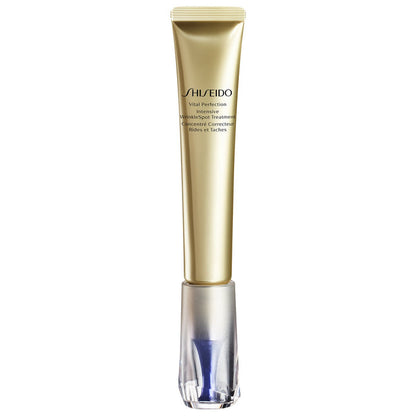 Shiseido Vital Perfection Intensive Wrinkle Spot Treatment in 20ml bottle, showing the product with a sleek design.