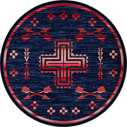 Image of an area rug, Shoot Me Straight - Power Red