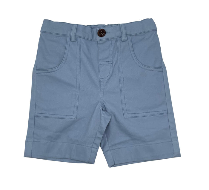 shorts solid  - blue chambray