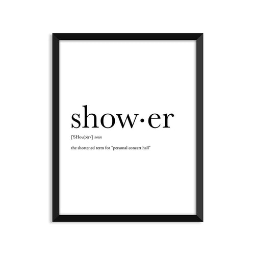 Shower Definition - Unframed Art Print Or Greeting Card