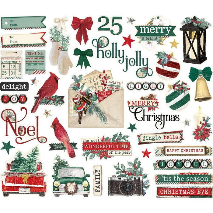 Simple Stories - Bits & Pieces Die-Cuts - 42/Pkg - Simple Vintage 'Tis The Season. Take your projects to the next level and put the perfect finishing touch with die cut embellishments. Available at Embellish Away located in Bowmanville Ontario Canada.