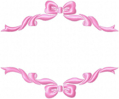 Single and Double Bow Borders - Comes in 4,5,6,7,8 Inch sizes each