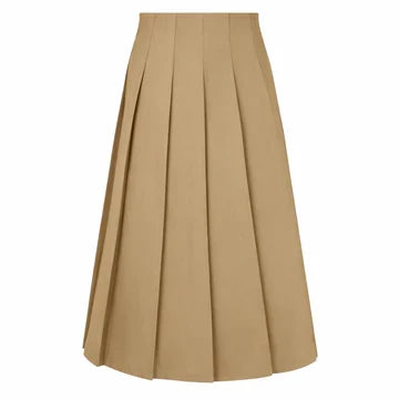 skirt pleated 34 inch - beige