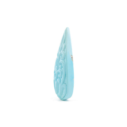 Sleeping Beauty Turquoise 13.29 Carat Carved Gemstone Cabochon