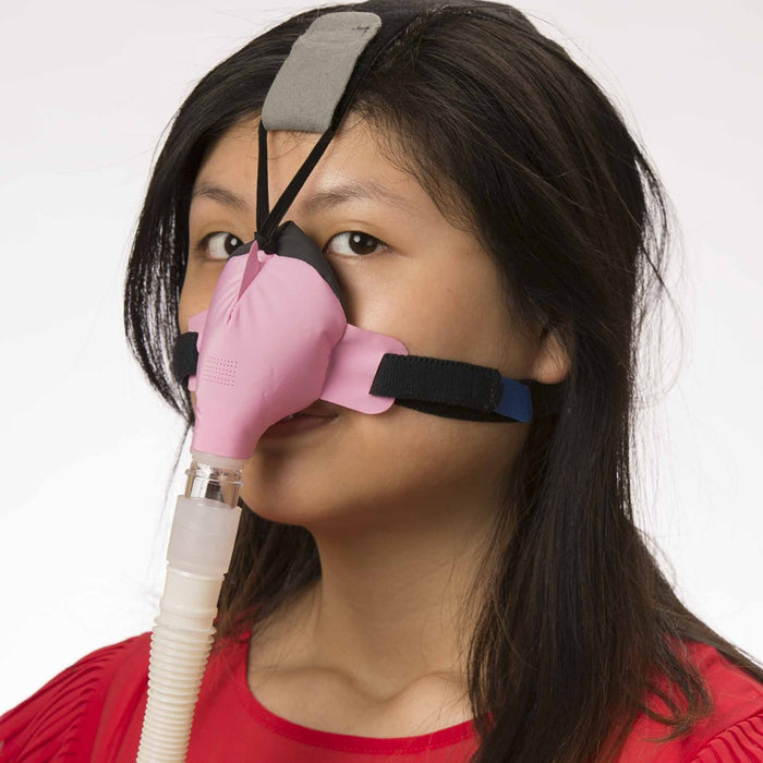 Woman Wearing Pink Sleepwaver Mask