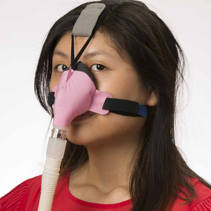 Woman Wearing Pink Sleepwaver Mask