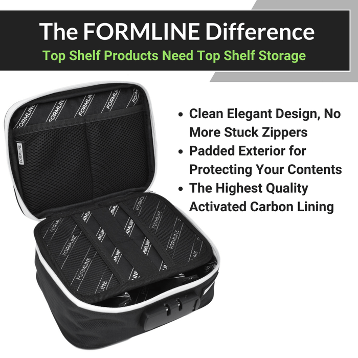 Smell Proof Case / Bag with Combination Lock (8 x 6 x 3 Inches)